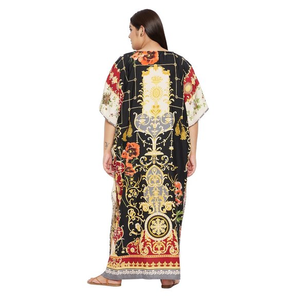 Gypsie Blu Plus Size Polyester Moo Moos Caftan Dress for Women Beach Cover-Up - Picture 9 of 10